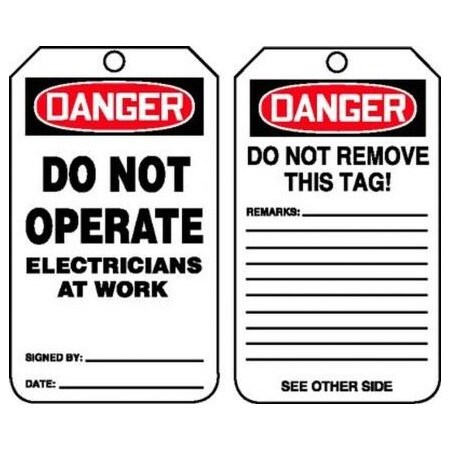 OSHA DANGER SAFETY TAG DO NOT MDT204CTP